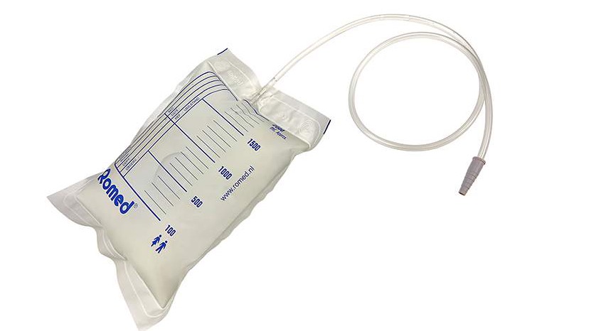 Urine bag without discharge